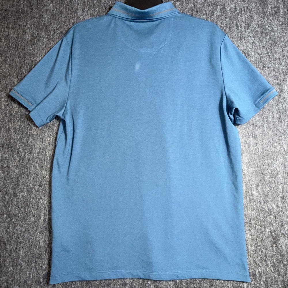 Calvin Klein Men's Blue Short Sleeve Polo Shirt Men's Medium Embroidered Logo - Picture 3 of 9